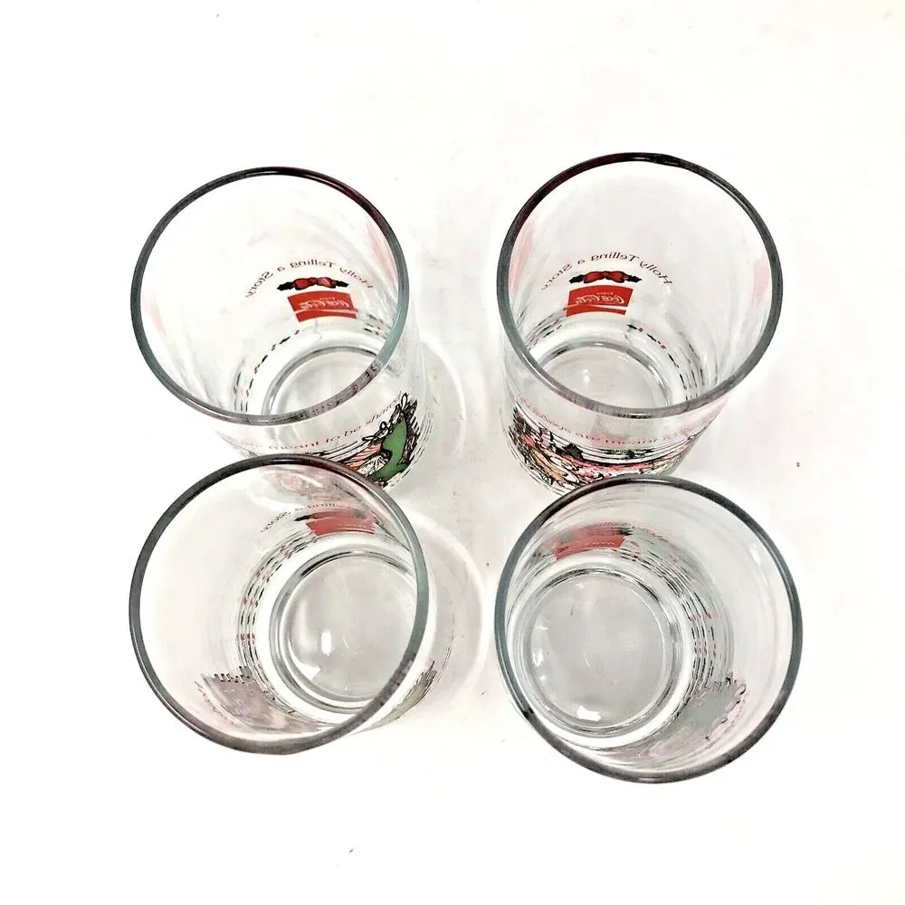 VTG Christmas Holly Hobbie Limited Edtion Coke Tumblers American Greetings Set 4